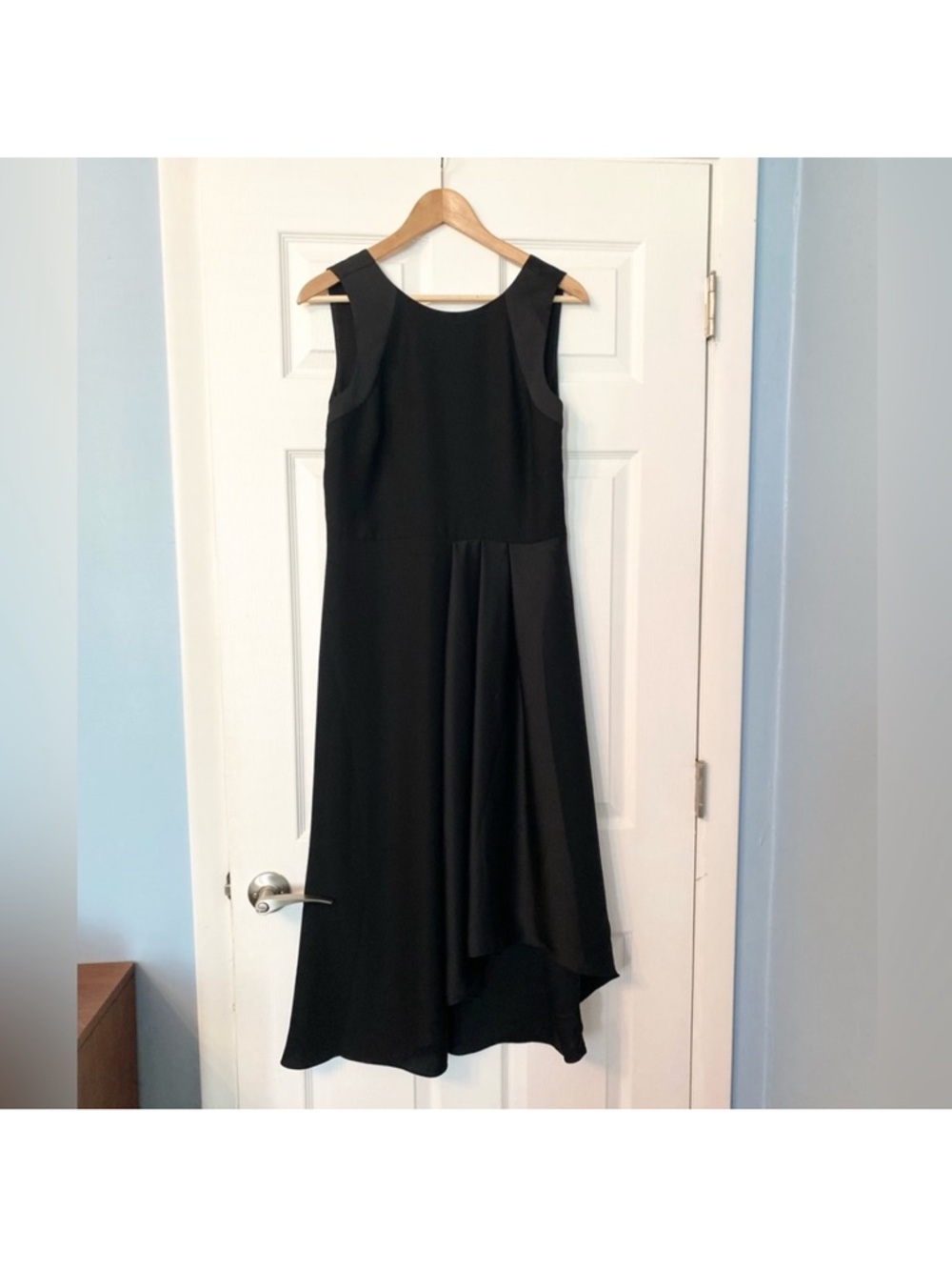 Banana Republic Black Satin Detail Sleeveless Dress